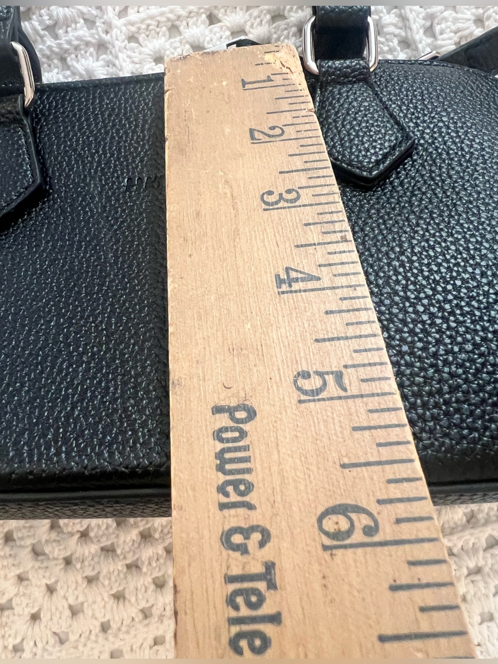 HKCLUF Black Adjustable Strap Bag Vegan Leather New - Picture 5 of 8